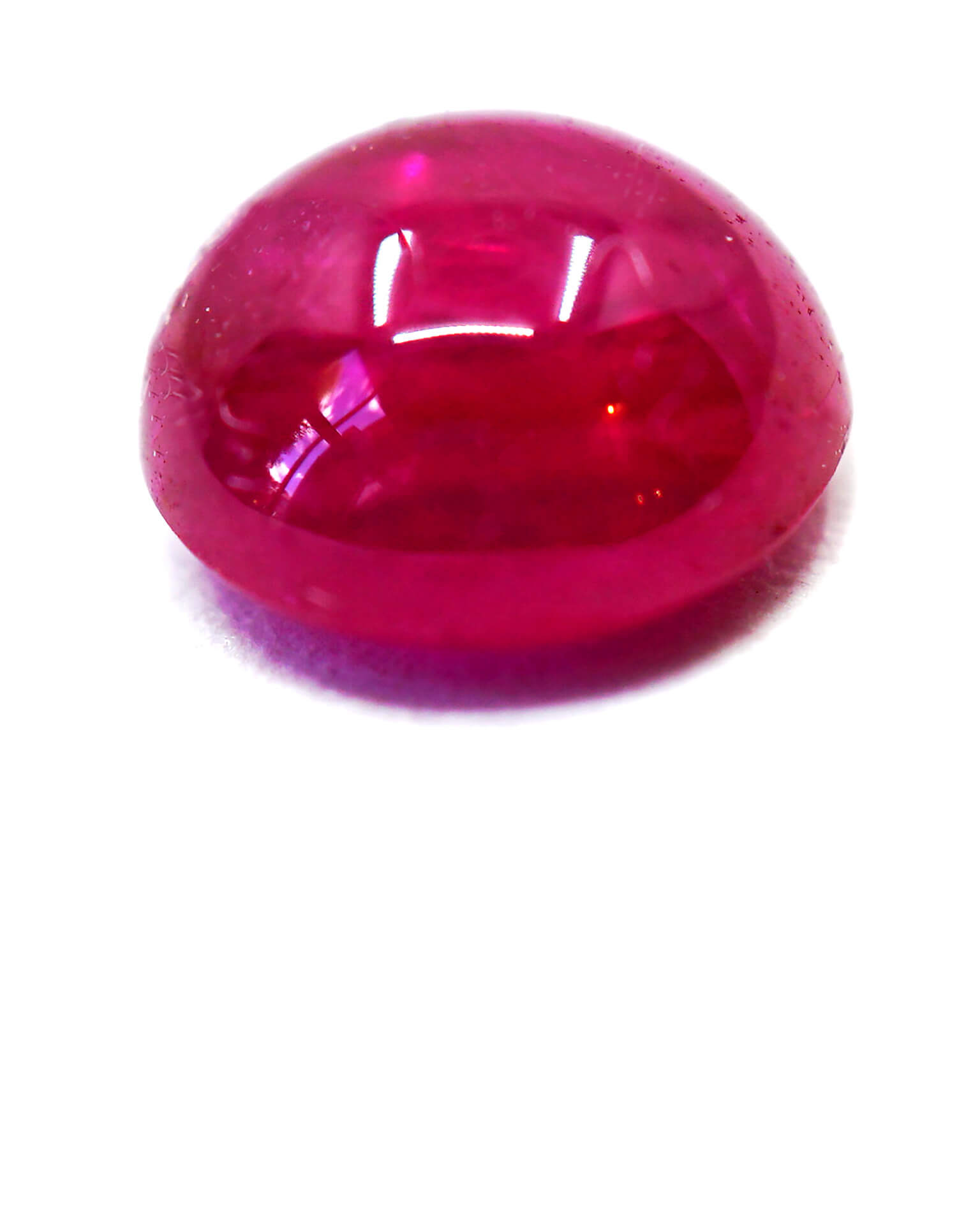Cabochon cut loose ruby gemstone