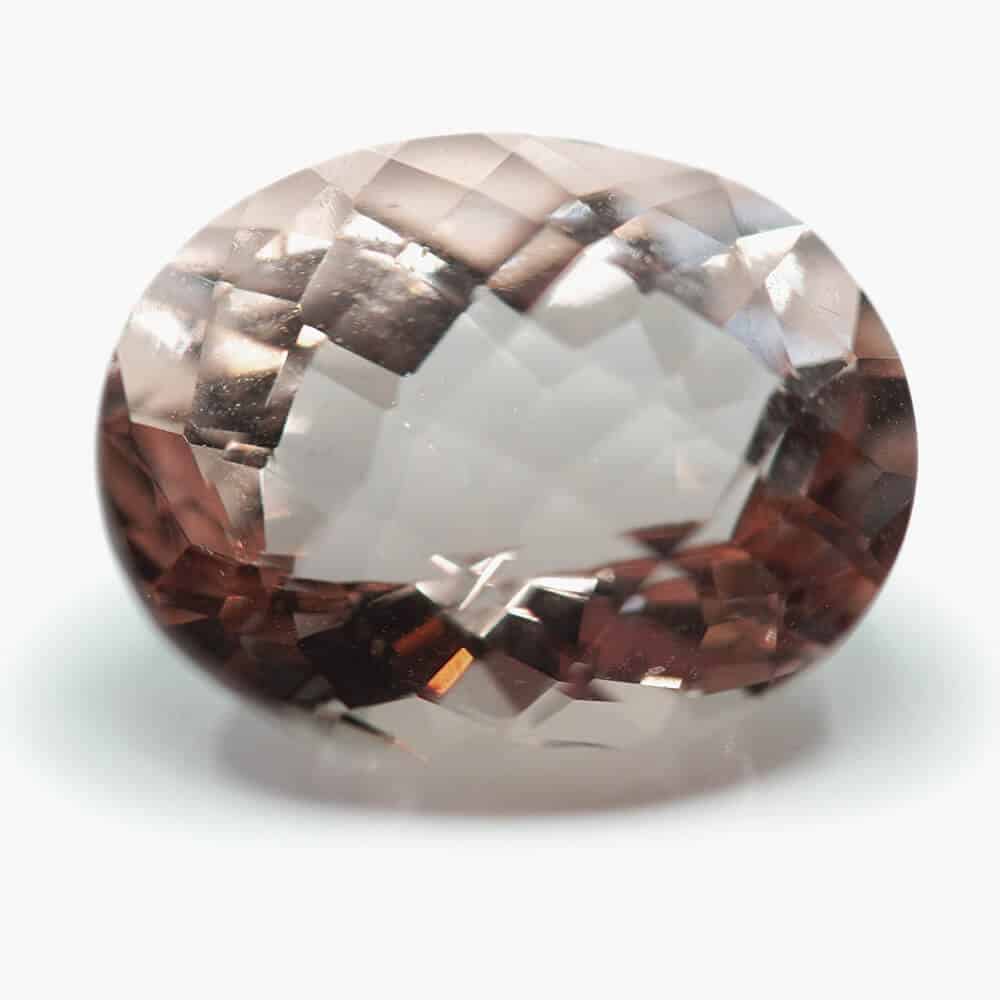 oval facetted pink morganite