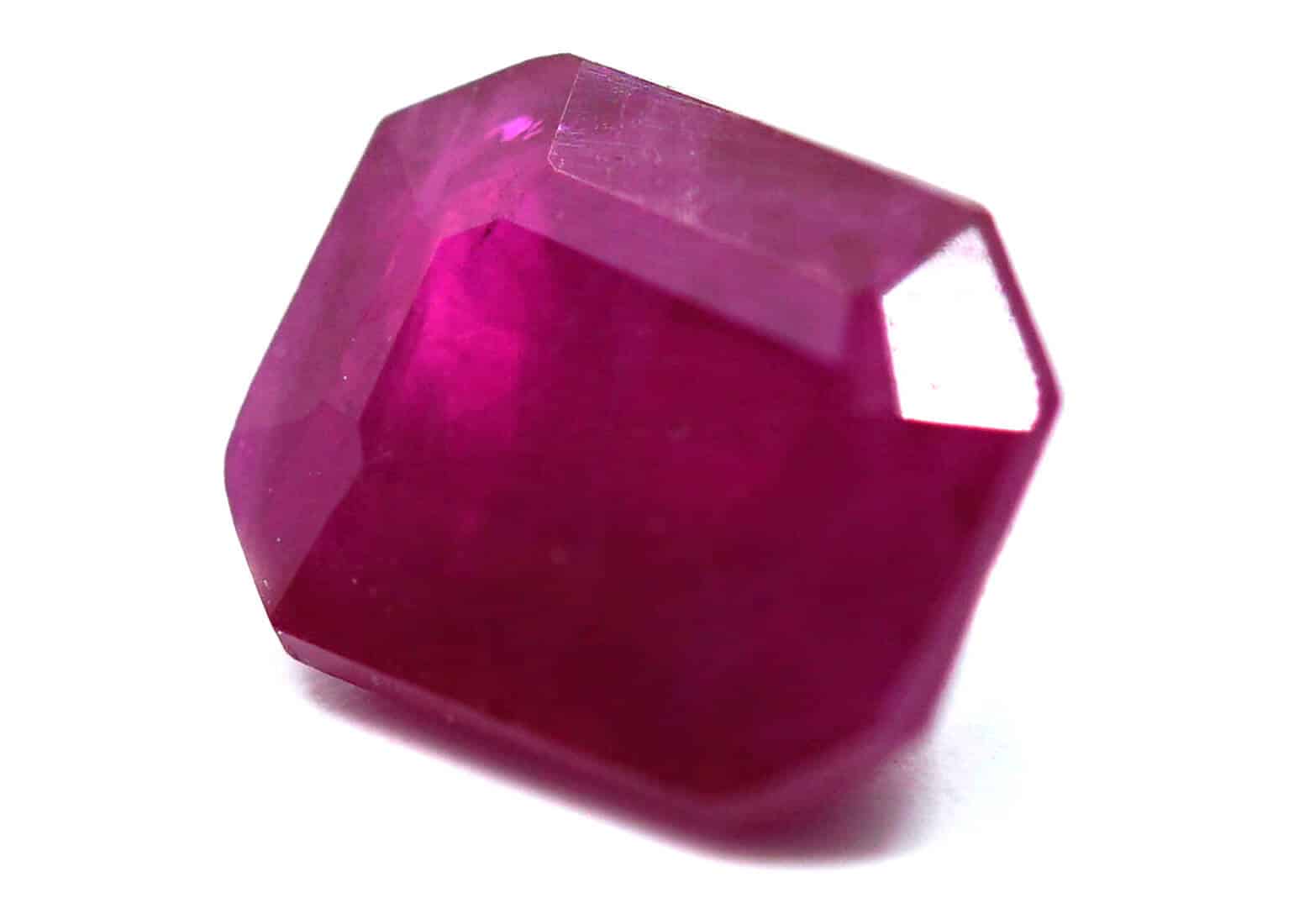 emerald cut octagonal loose ruby