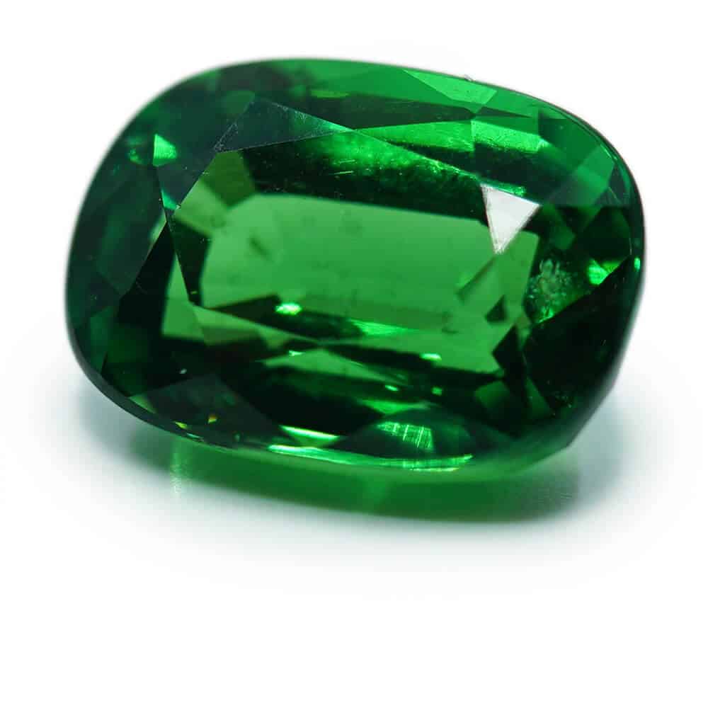 Rick green cushion cut tsavorite